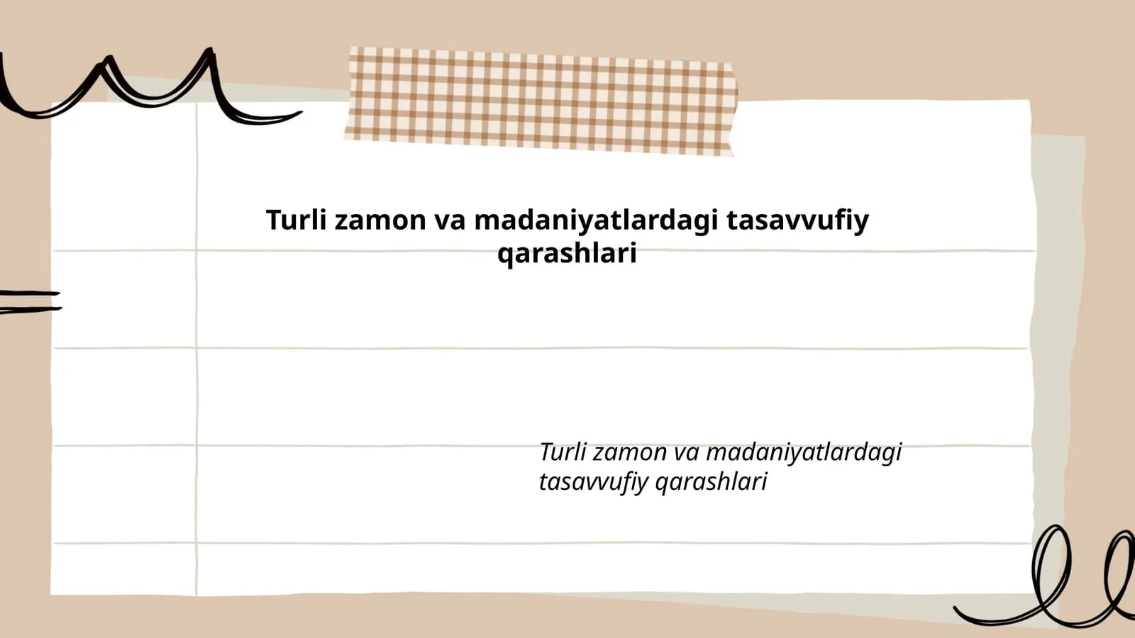 Tasavvufiy qarashlar