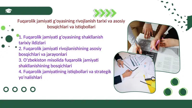 Fuqarolik jamiyati g'oyasining rivojlanish tarixi va asosiy bosqichlari va istiqbollari