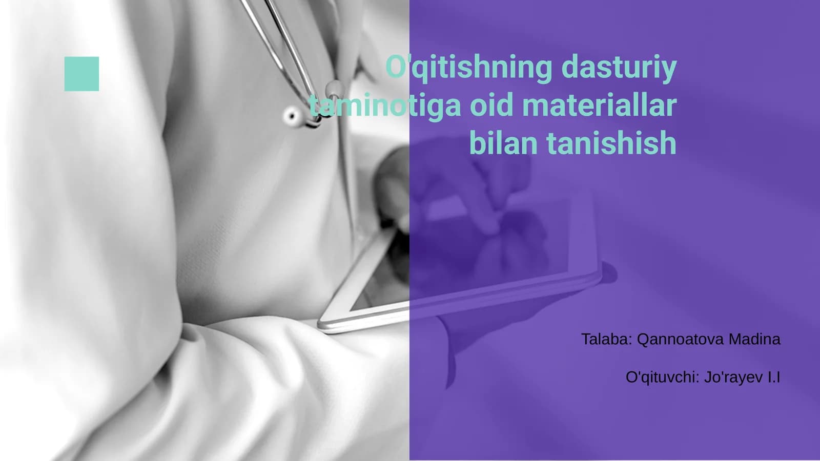 O'qitishning dasturiy taminoti