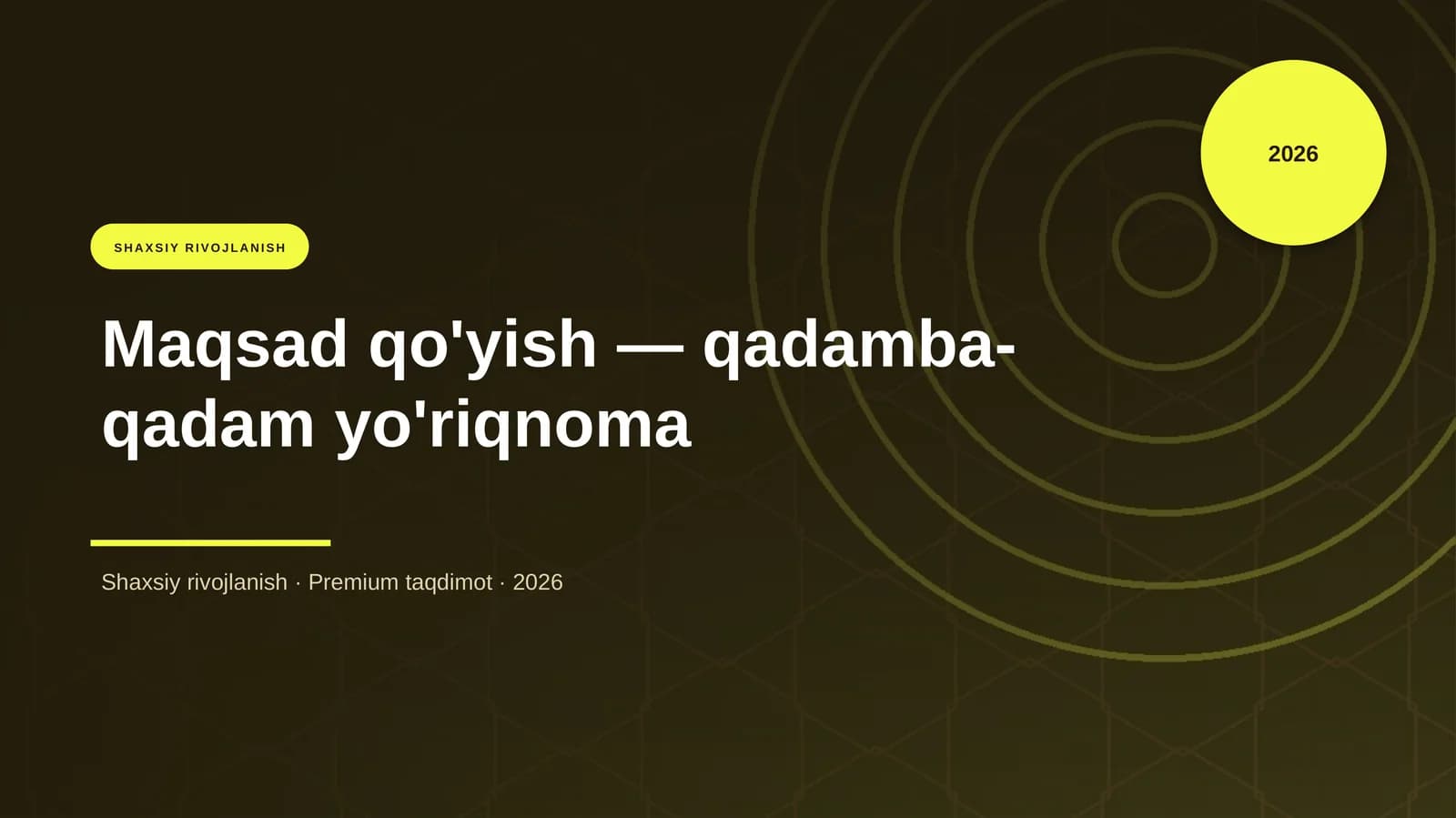 Maqsad qo'yish — qadamba-qadam yo'riqnoma