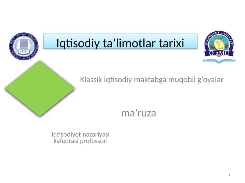 Jan Batist Seyning iqtisodiy ta’limoti