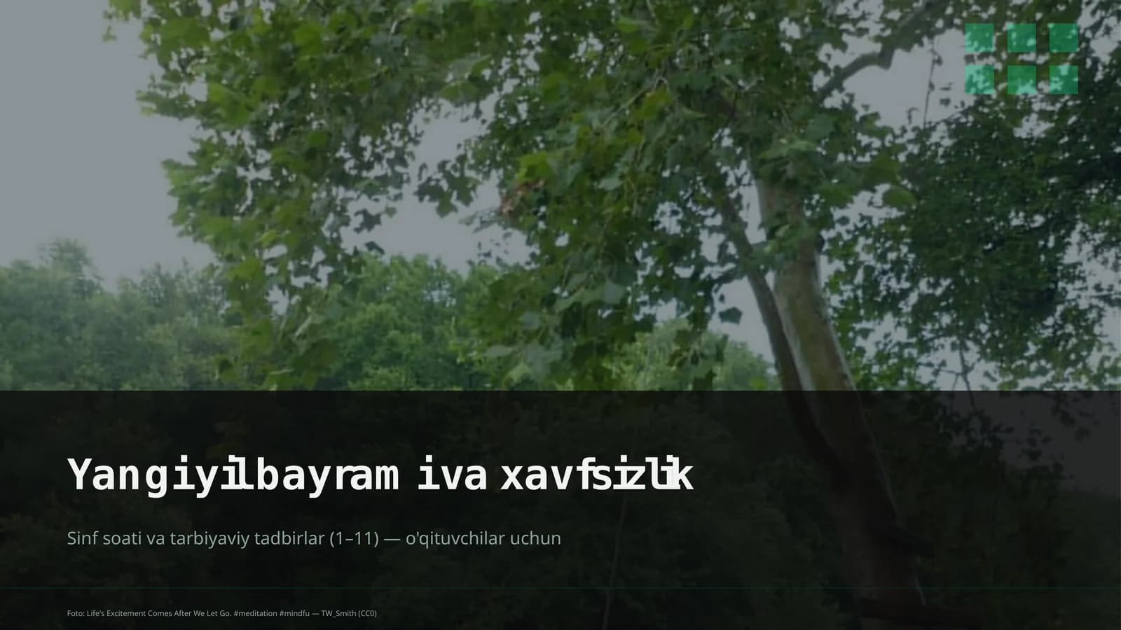 Sinf soati va tarbiyaviy tadbirlar