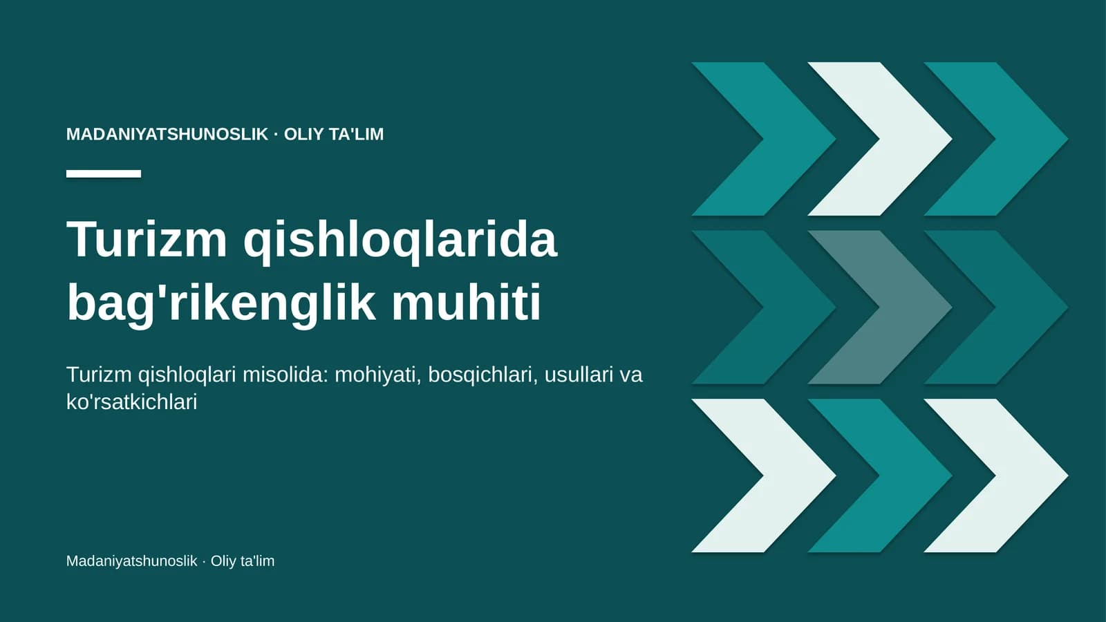 turizm qishloqlarida bag'rikenglik muhiti 5365