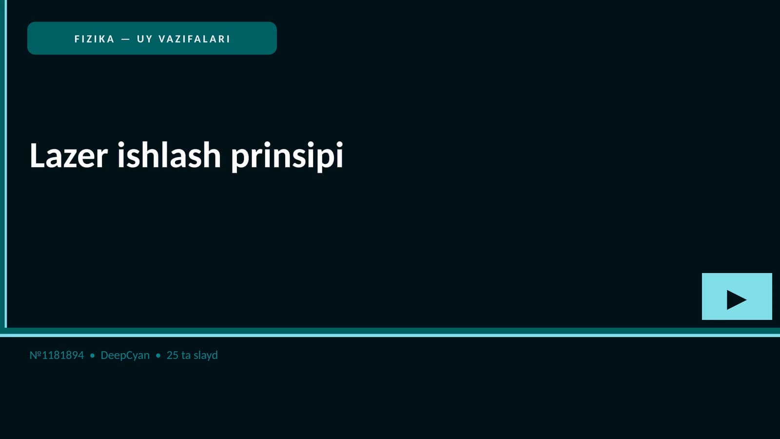 Lazer ishlash prinsipi
