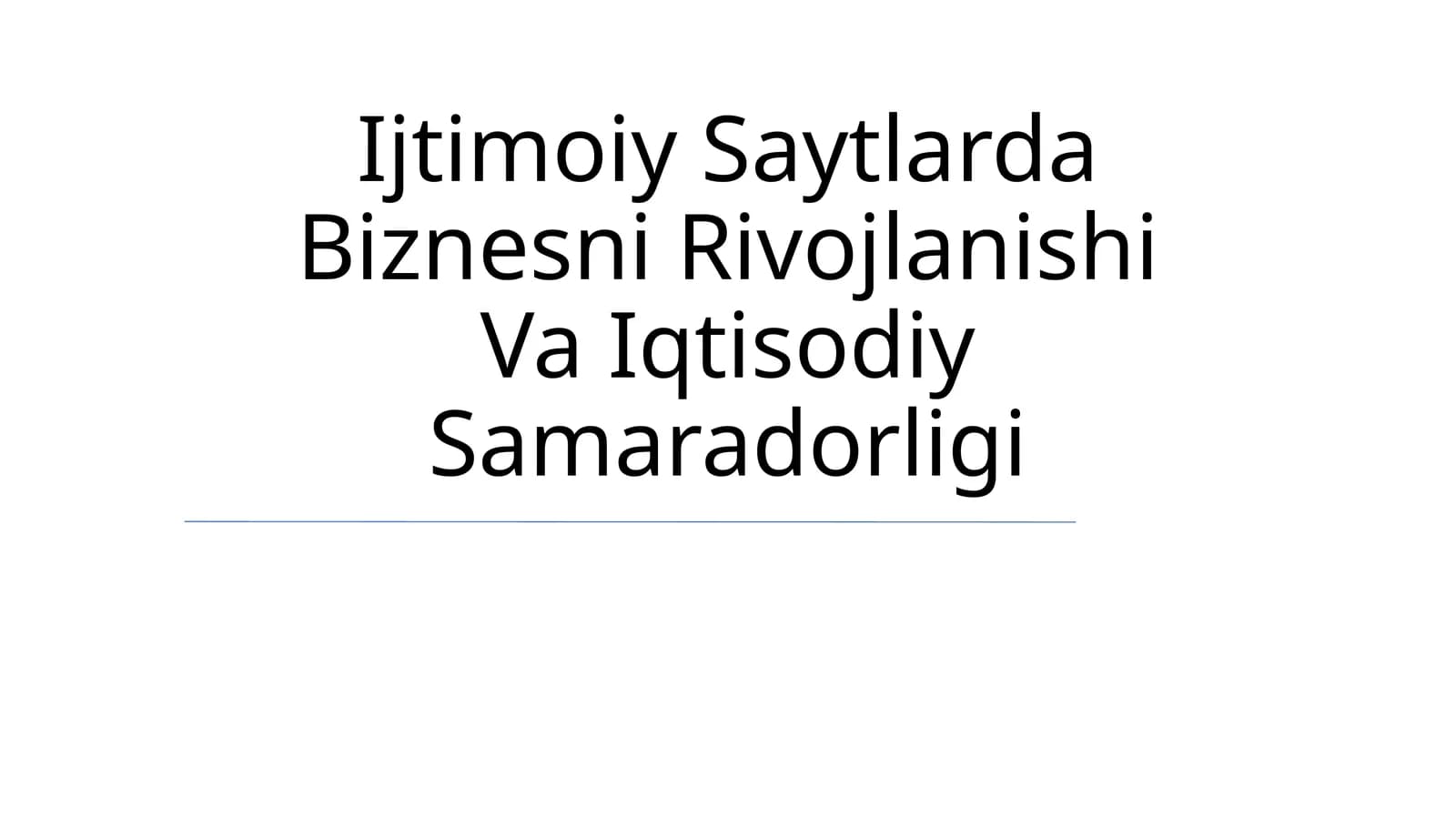 Biznesni Rivojlantirish Uchun Ijtimoiy Media