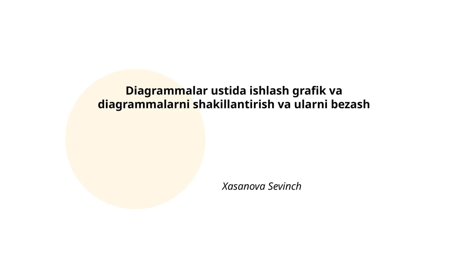 Diagrammalarni ishlab chiqish vositalari
