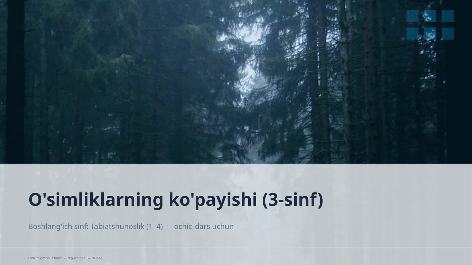 O'simliklarning ko'payishi (3-sinf)
