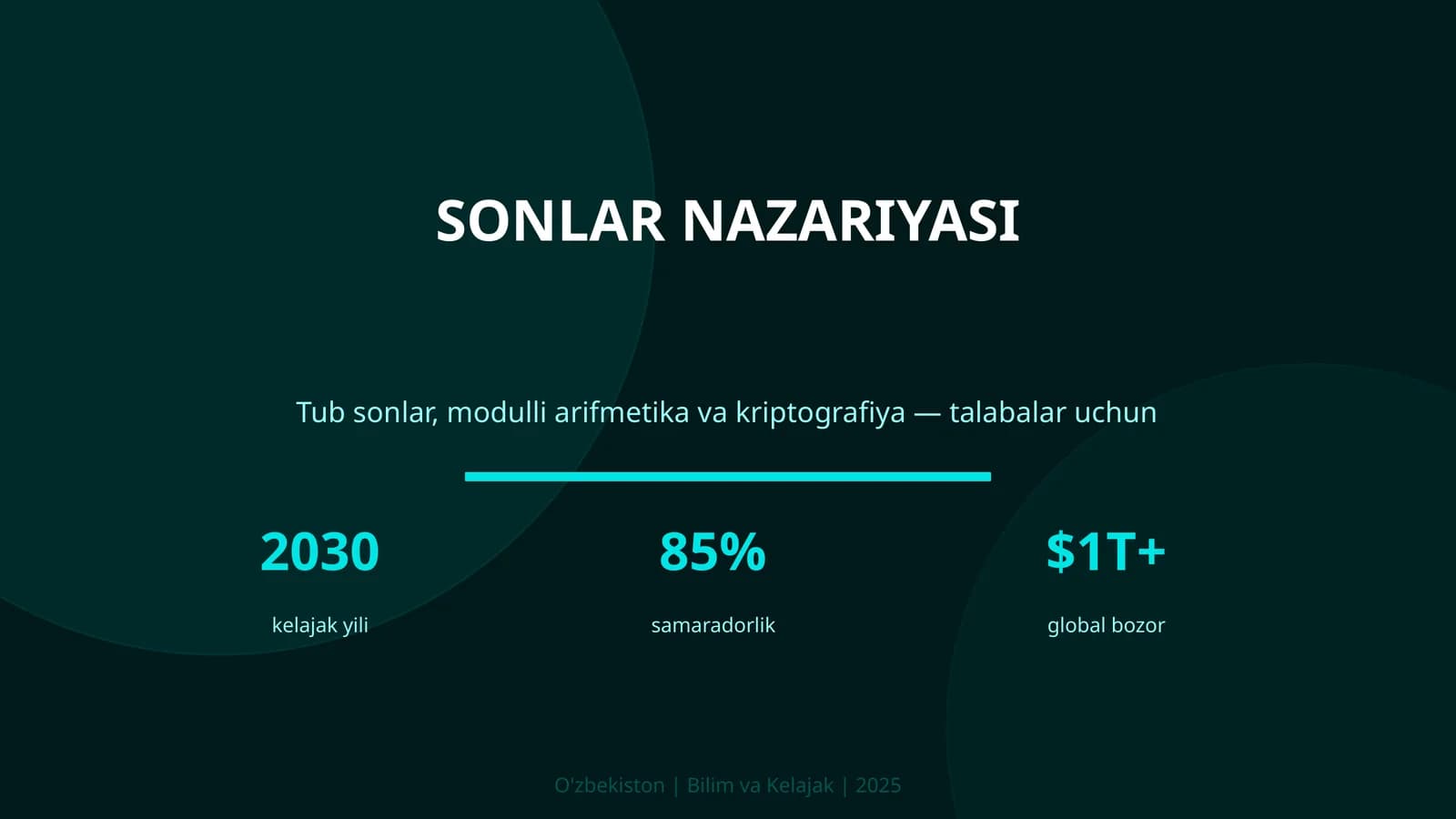 SONLAR NAZARIYASI