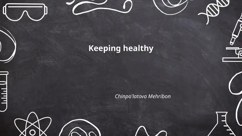 Keeping healthy