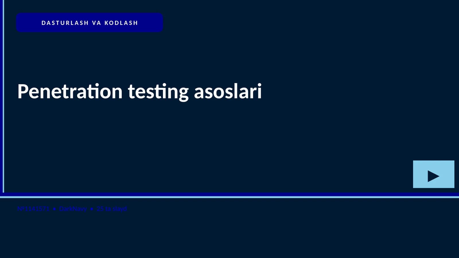 Penetration testing asoslari