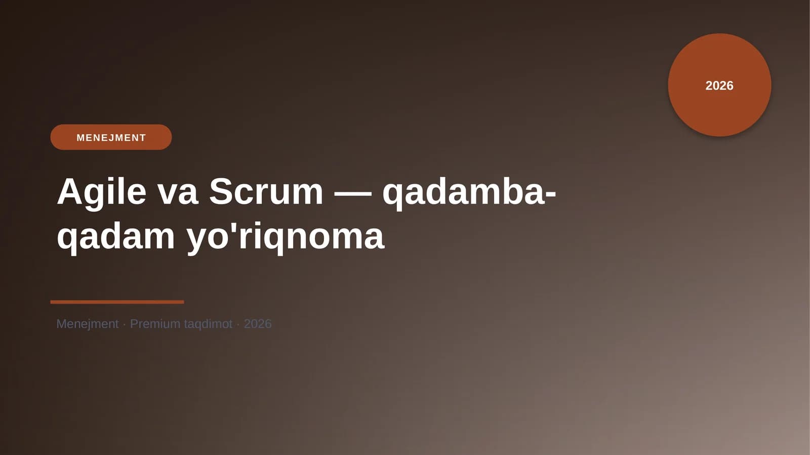 Agile va Scrum — qadamba-qadam yo'riqnoma