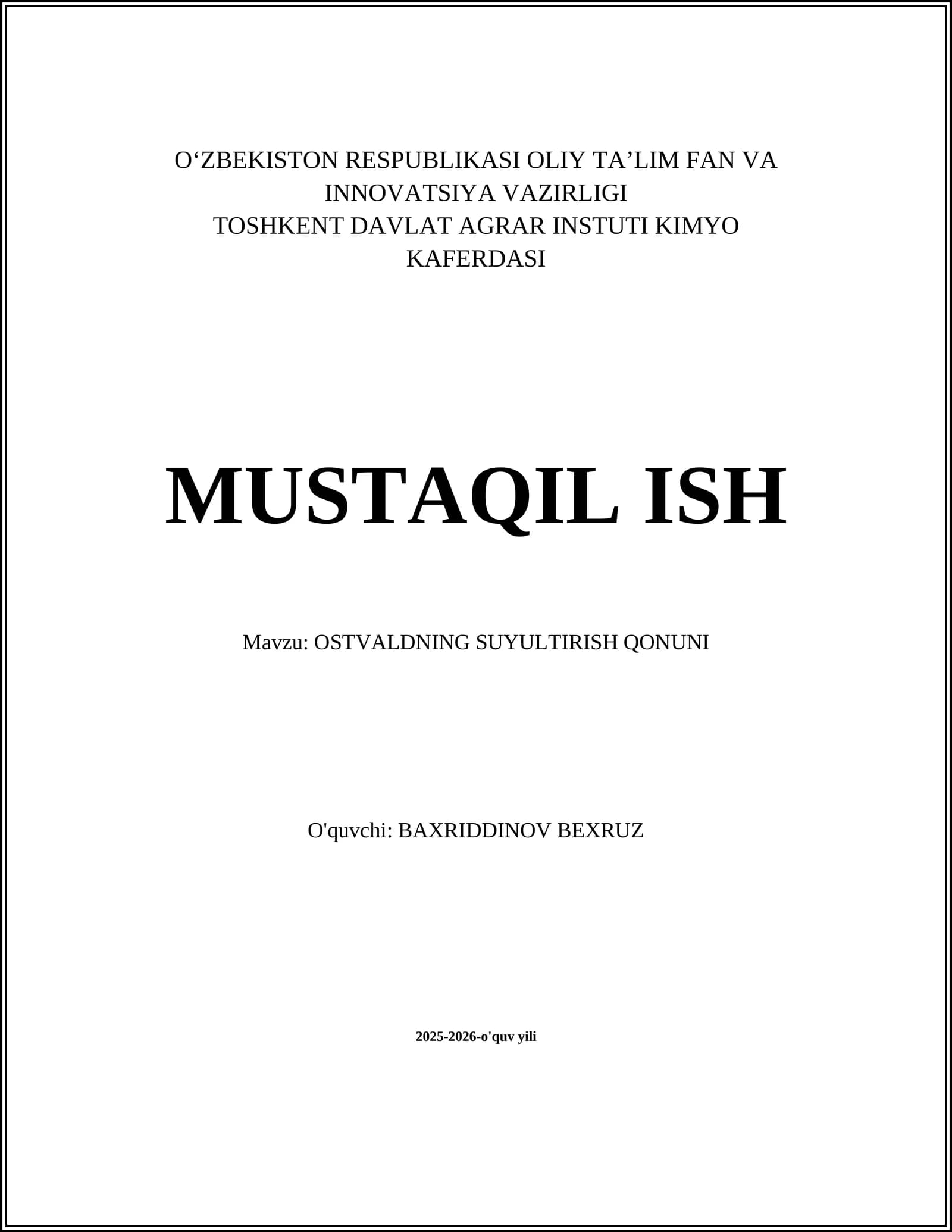 OSTVALDNING SUYULTIRISH QONUNI