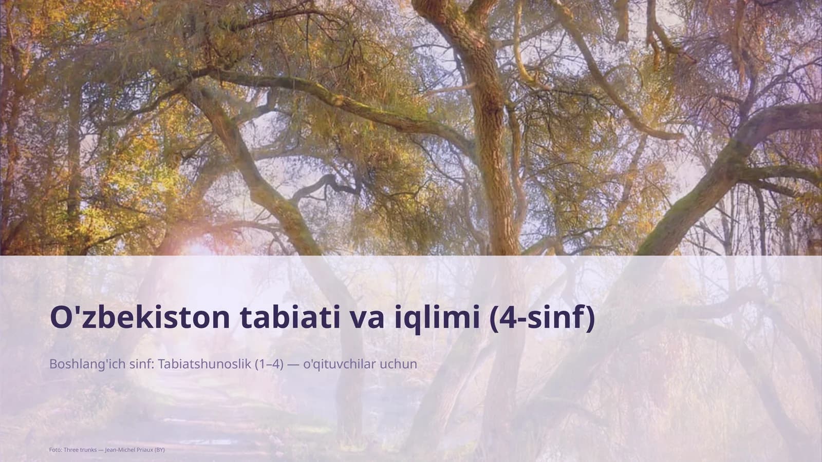 O'zbekiston tabiati va iqlimi (4-sinf)