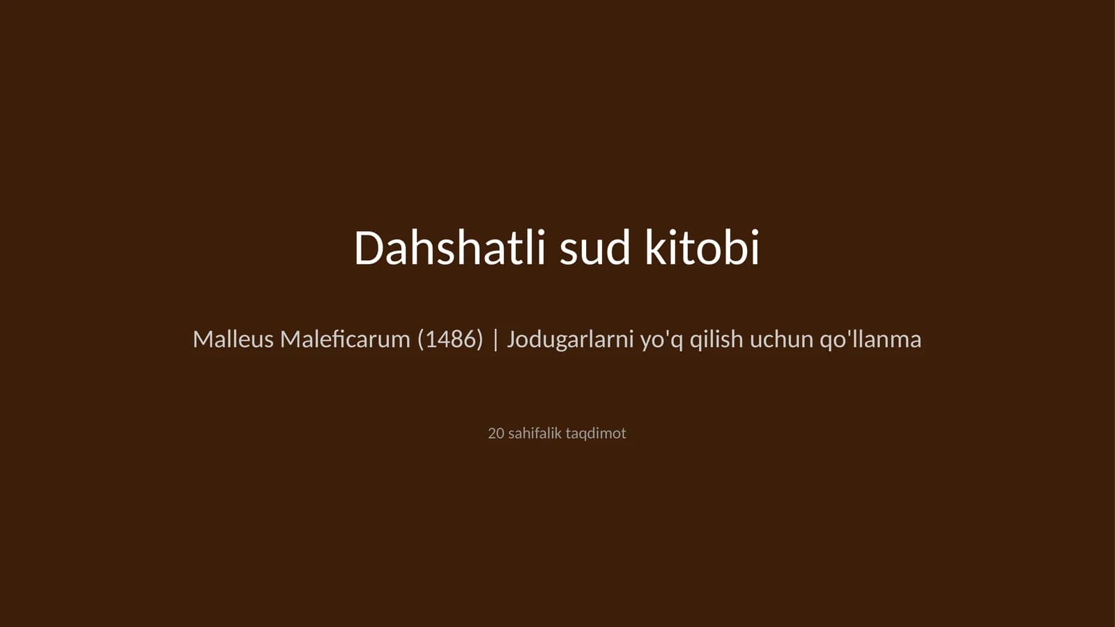 Dahshatli sud kitobi