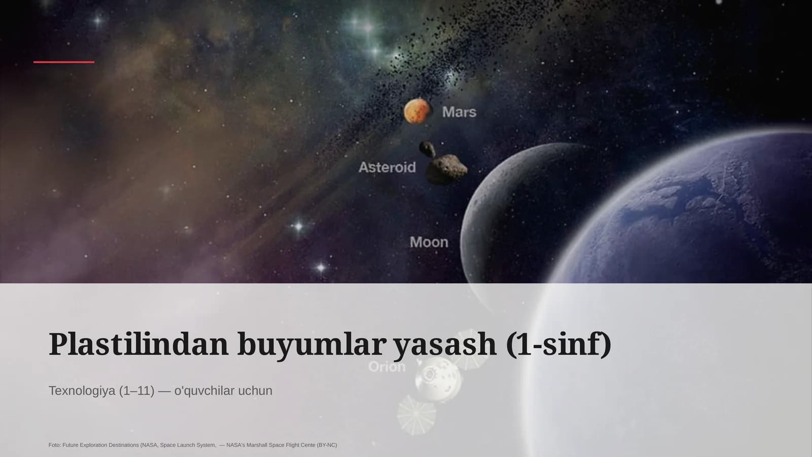Plastilindan buyumlar yasash (1-sinf)