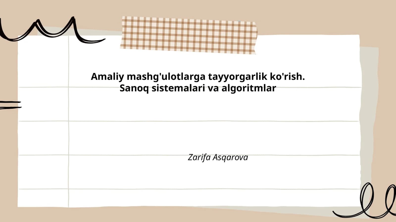 Sanoq sistemalari va algoritmlar