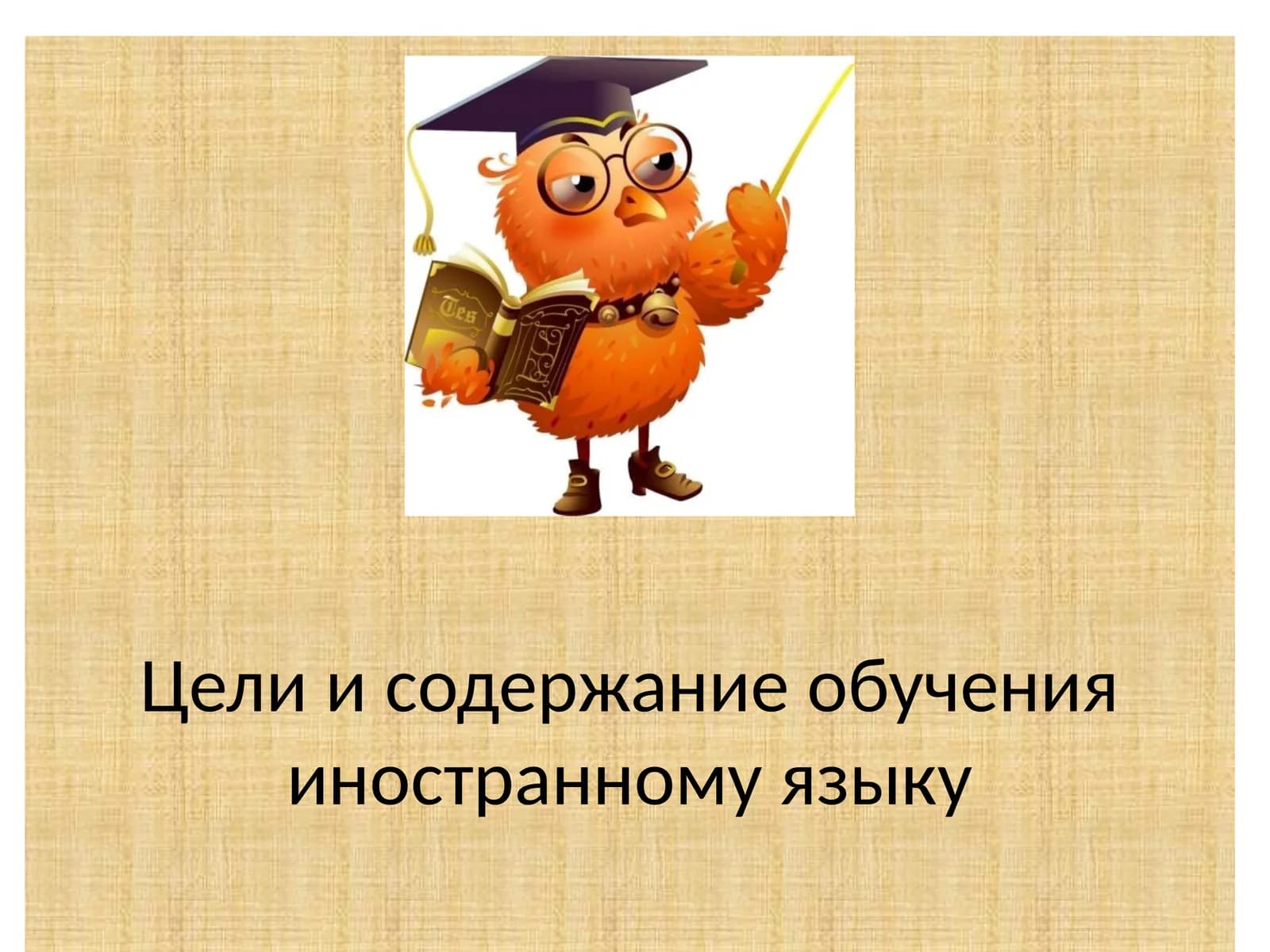 Цели и содержание обучения иностранному языку