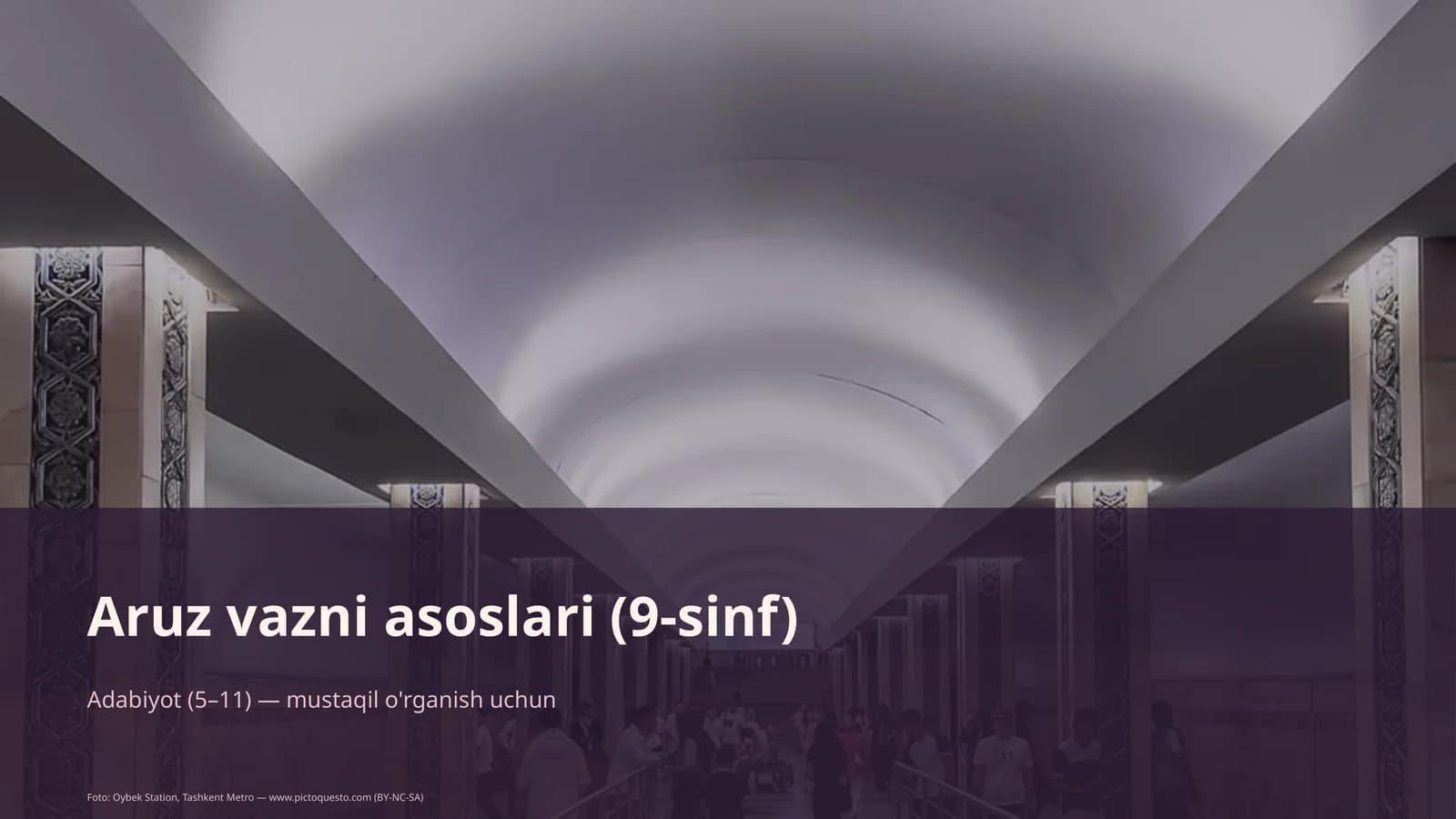 Aruz vazni asoslari (9-sinf)