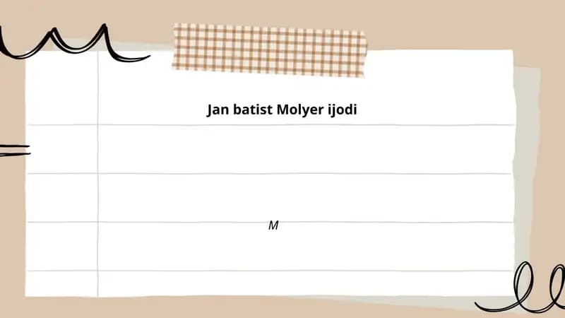 Jan batist Molyer ijodi