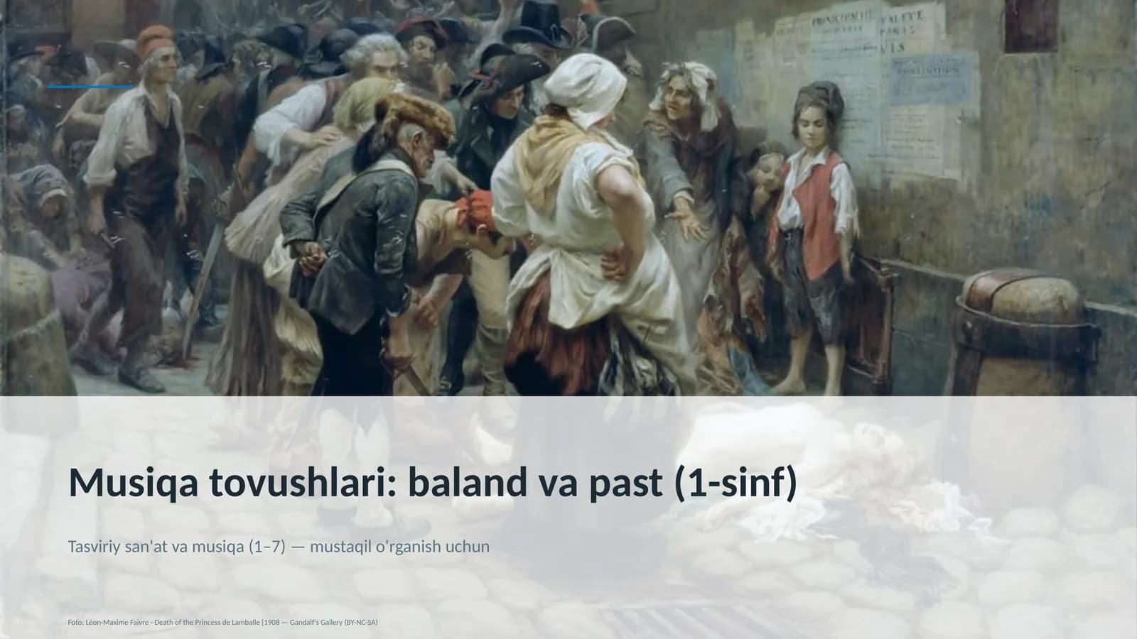 Musiqa tovushlari: baland va past (1-sinf)