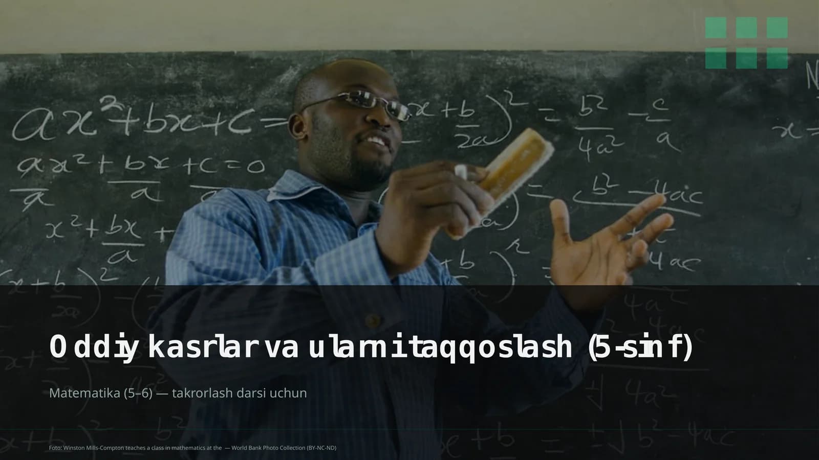 Oddiy kasrlar va ularni taqqoslash (5-sinf)