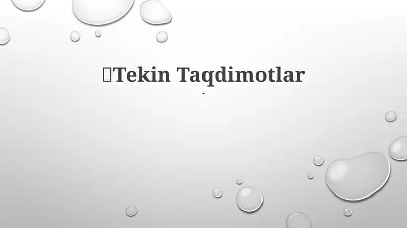 Tekin Taqdimotlar