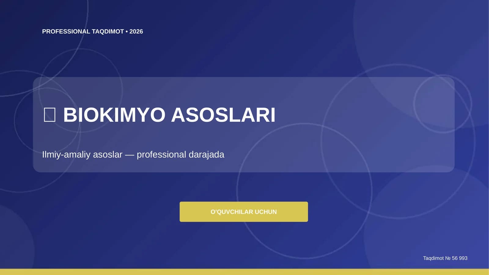 BIOKIMYO ASOSLARI