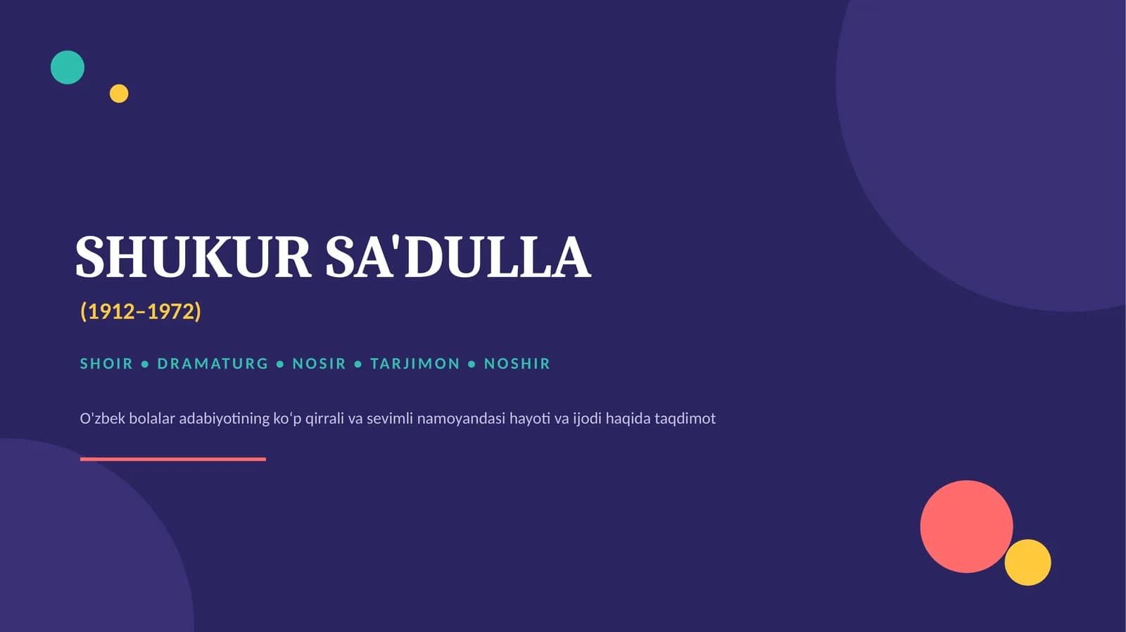 SHUKUR SA'DULLA
