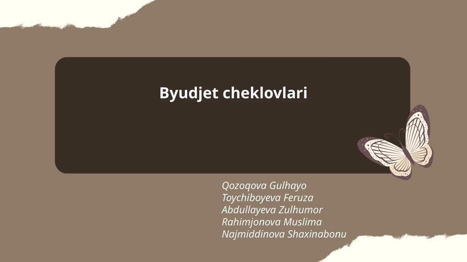 Byudjet cheklovlari nima?