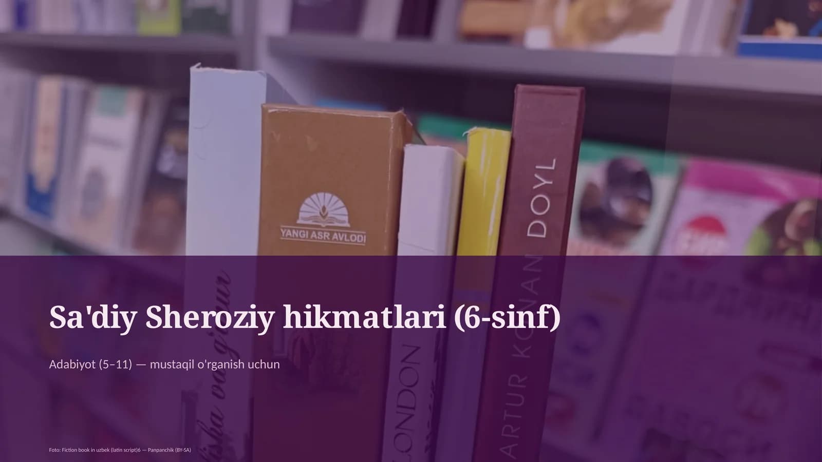 Sa'diy Sheroziy hikmatlari (6-sinf)