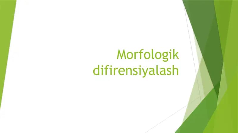 Morfologik difirensiyalash