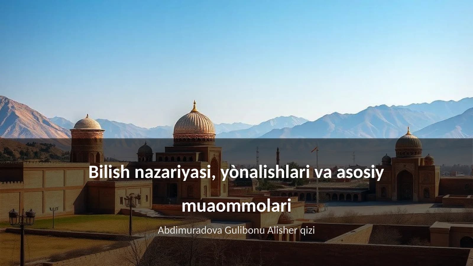 Bilish Nazariyasi