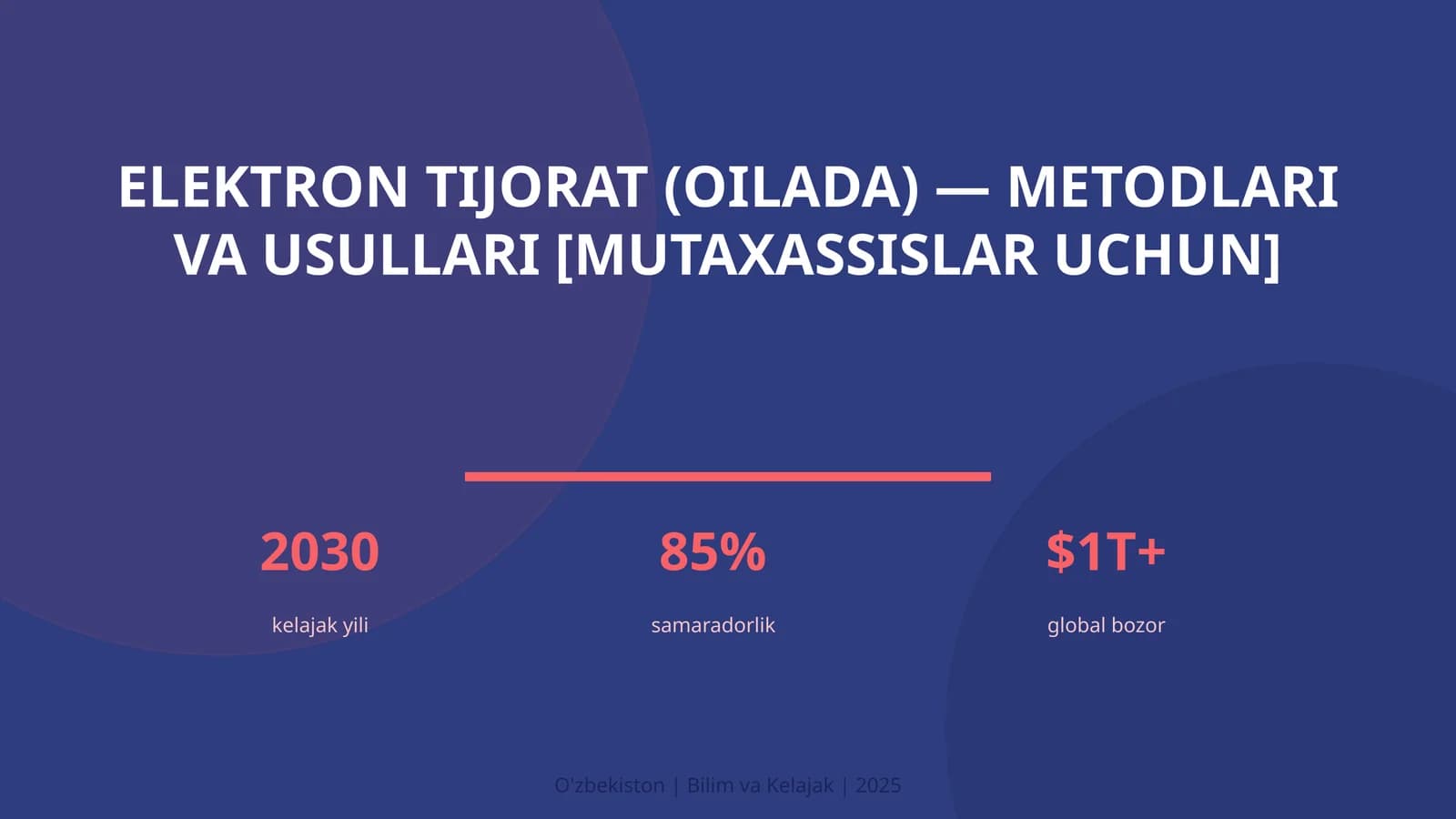 Elektron tijorat (oilada) — metodlari va usullari [mutaxassislar uchun]
