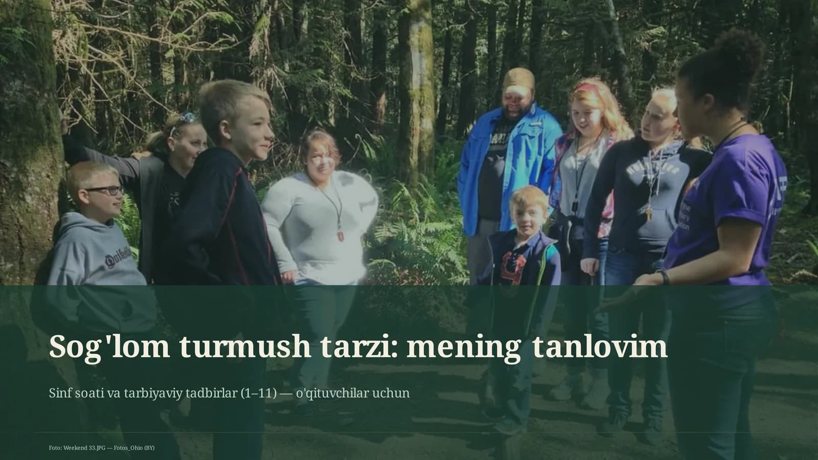 Sog'lom turmush tarzi: mening tanlovim