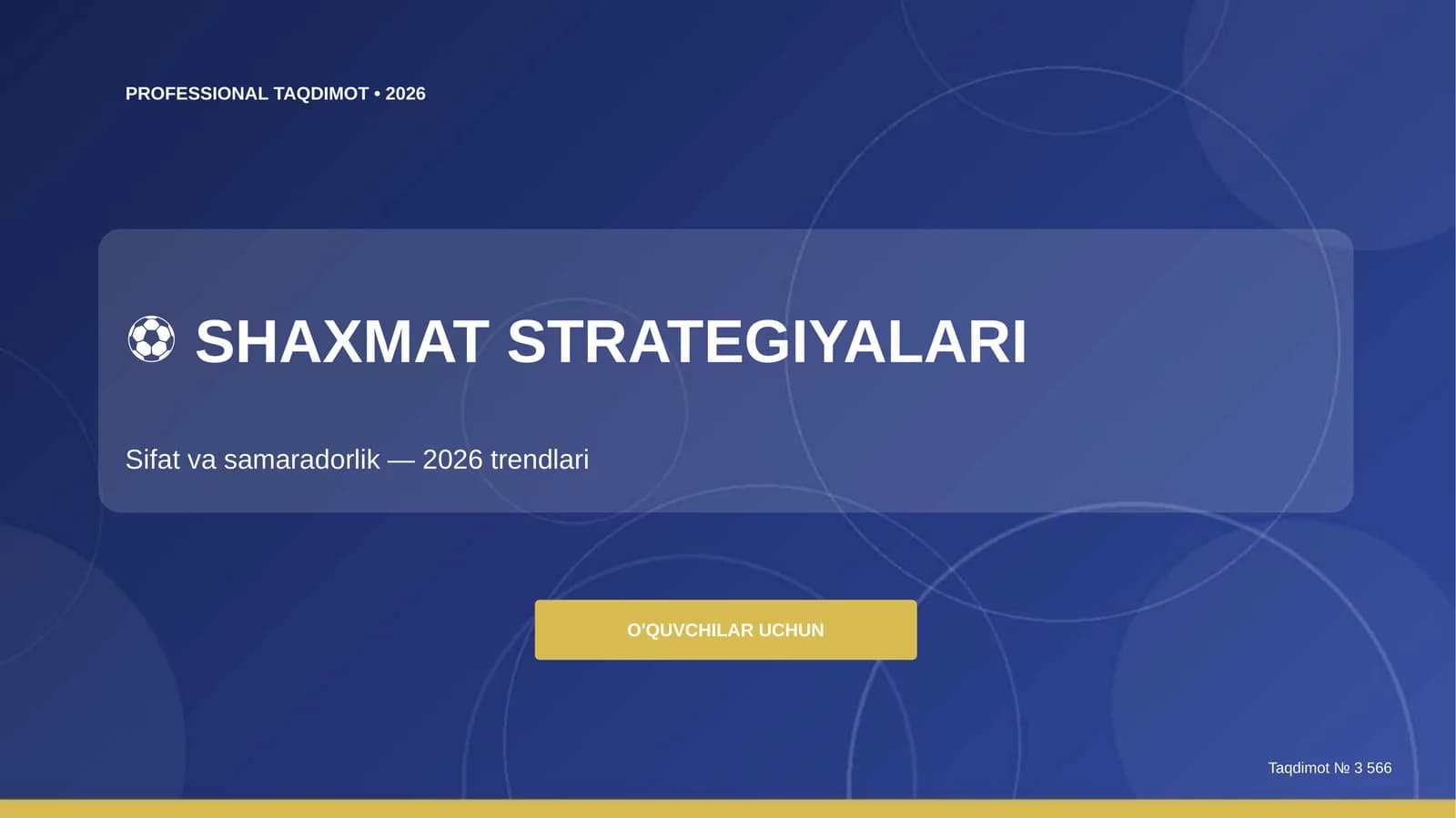 SHAXMAT STRATEGIYALARI: SIFAT VA SAMARADORLIK (2026 TRENDLARI)