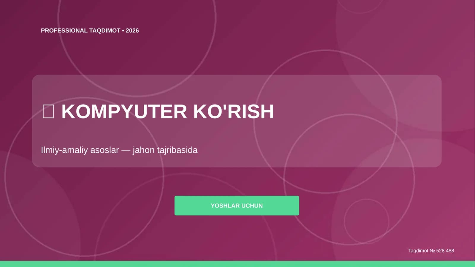 Kompyuter ko'rish: ilmiy-amaliy asoslar