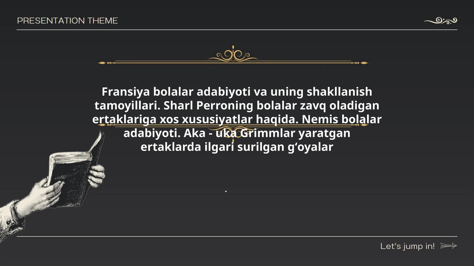 Fransiya bolalar adabiyoti va uning shakllanish tamoyillari