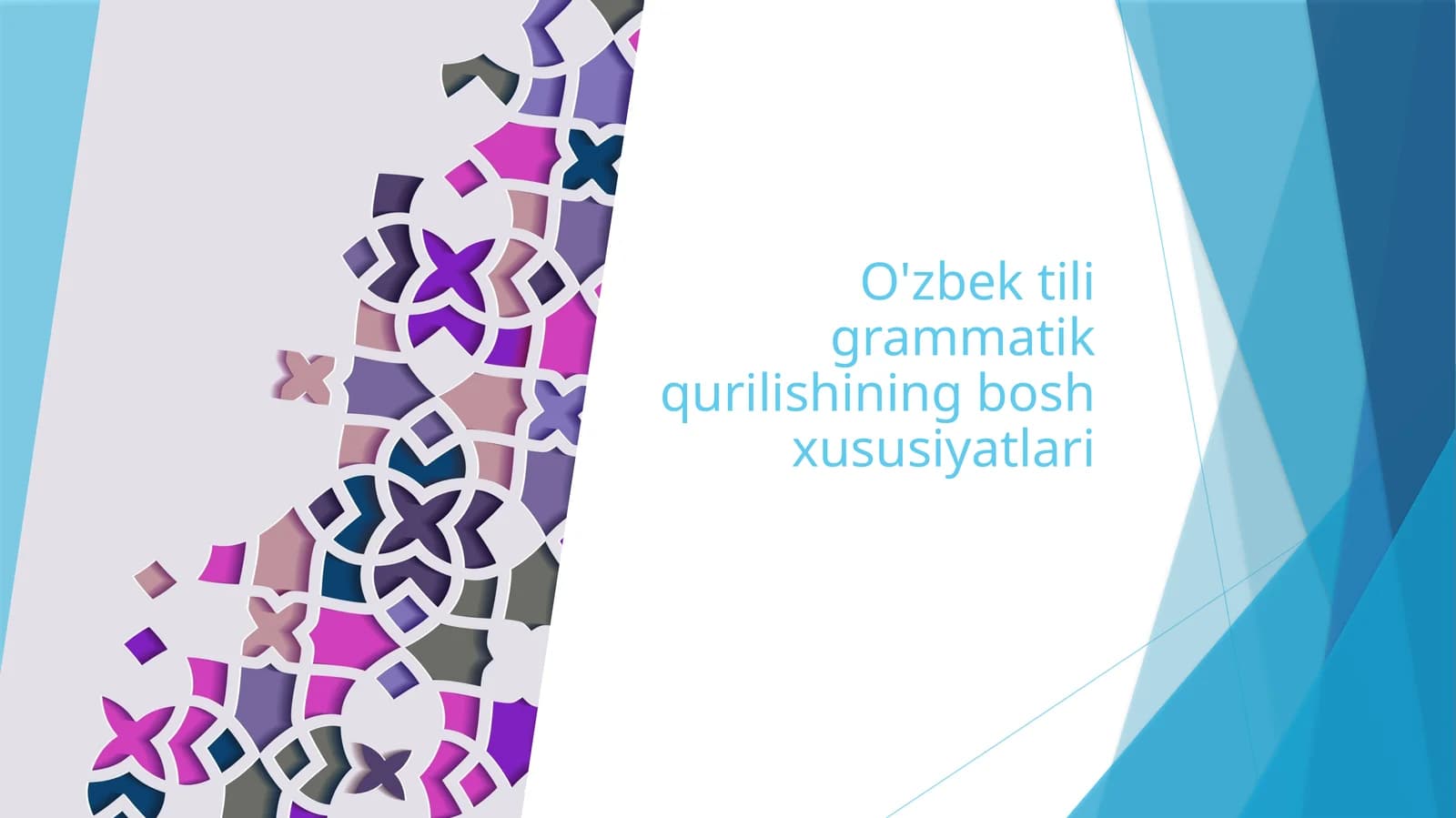 O'zbek tiligrammatik qurilishining bosh xususiyatlari