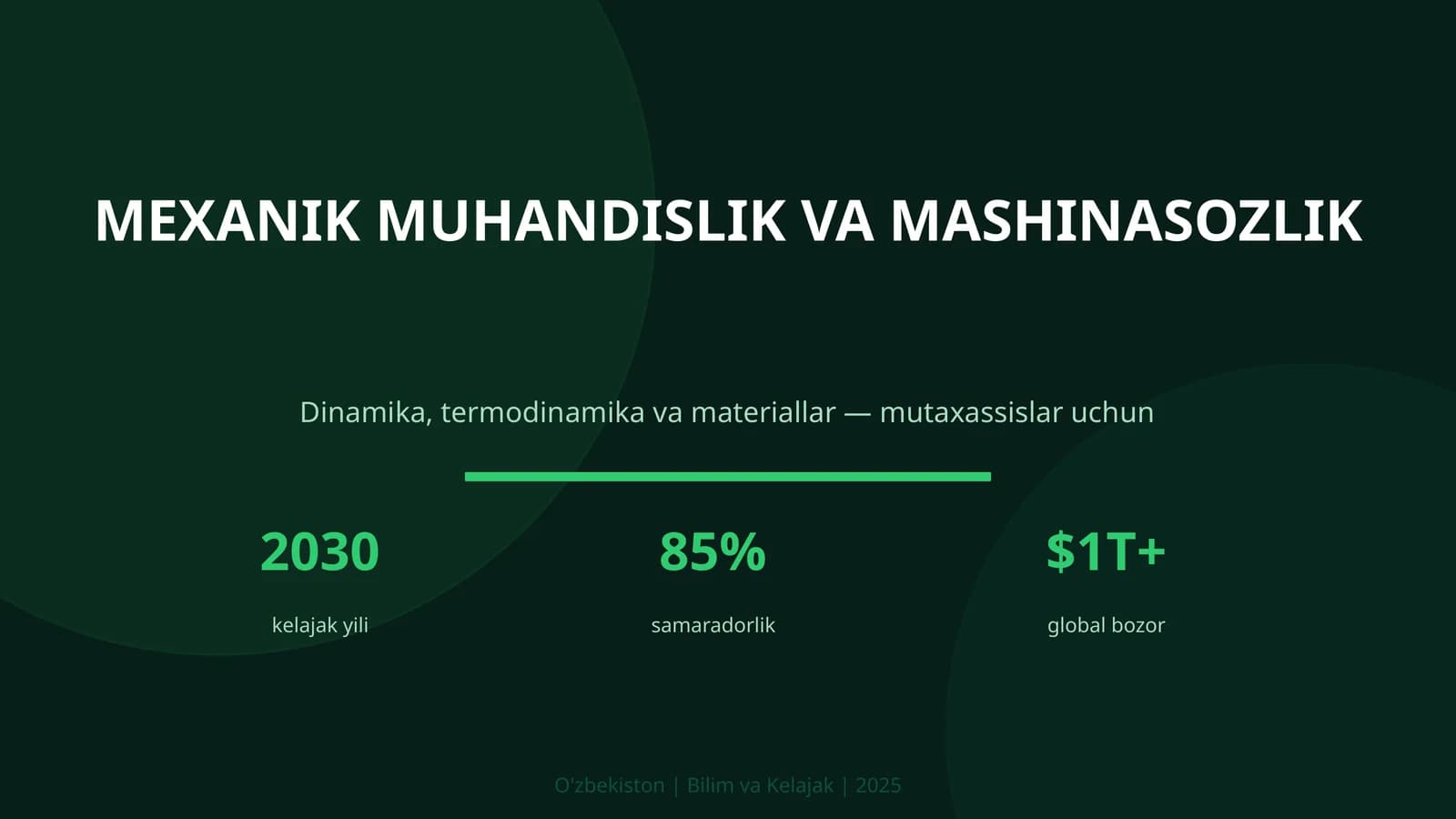 Mexanik muhandislik va mashinasozlik