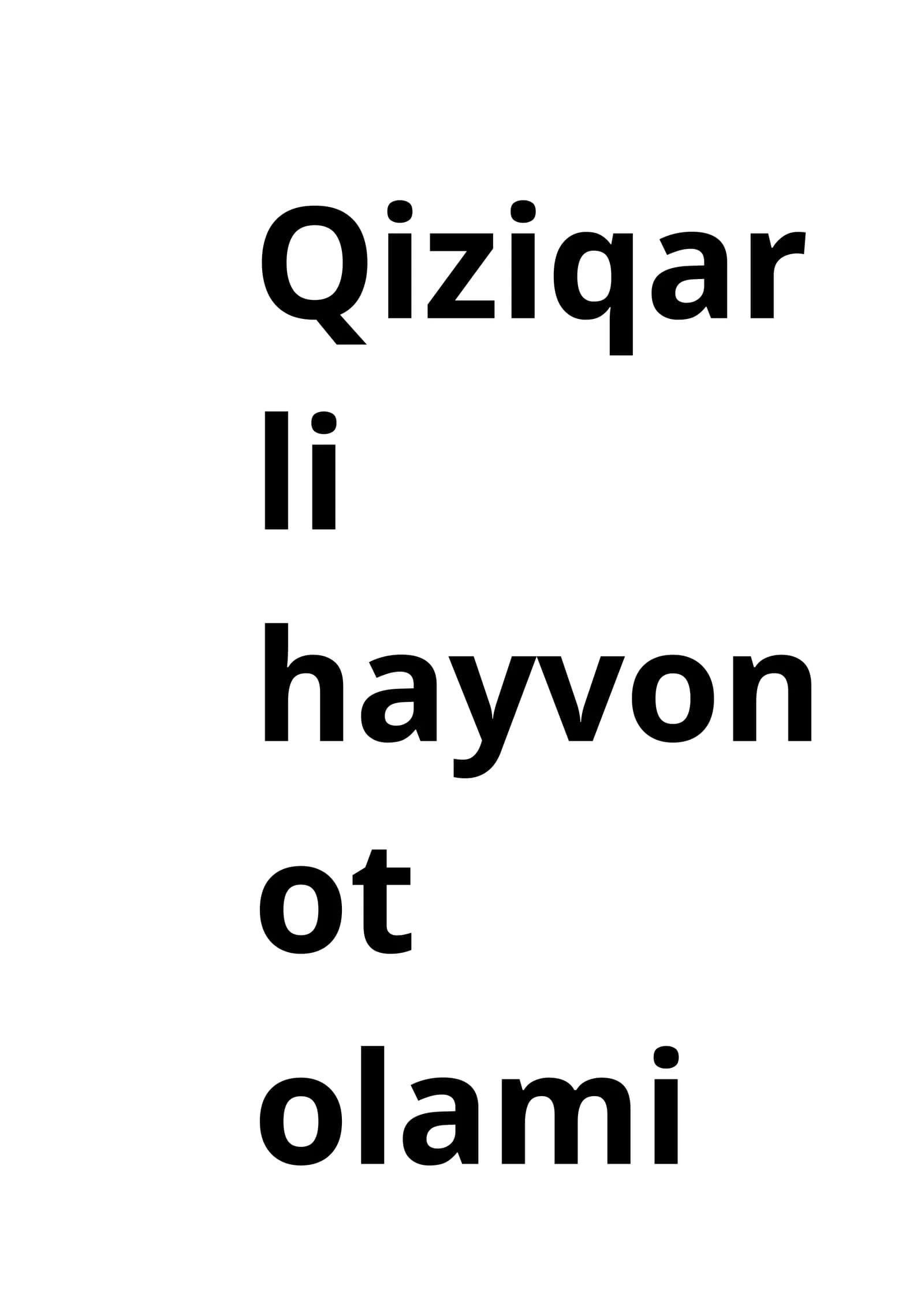 Qiziqarli hayvonot olami