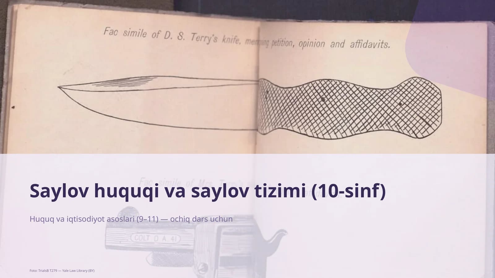 Saylov huquqi va saylov tizimi (10-sinf)
