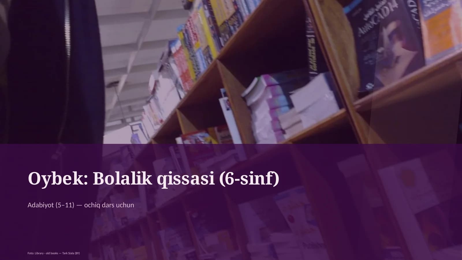 Oybek: Bolalik qissasi (6-sinf)