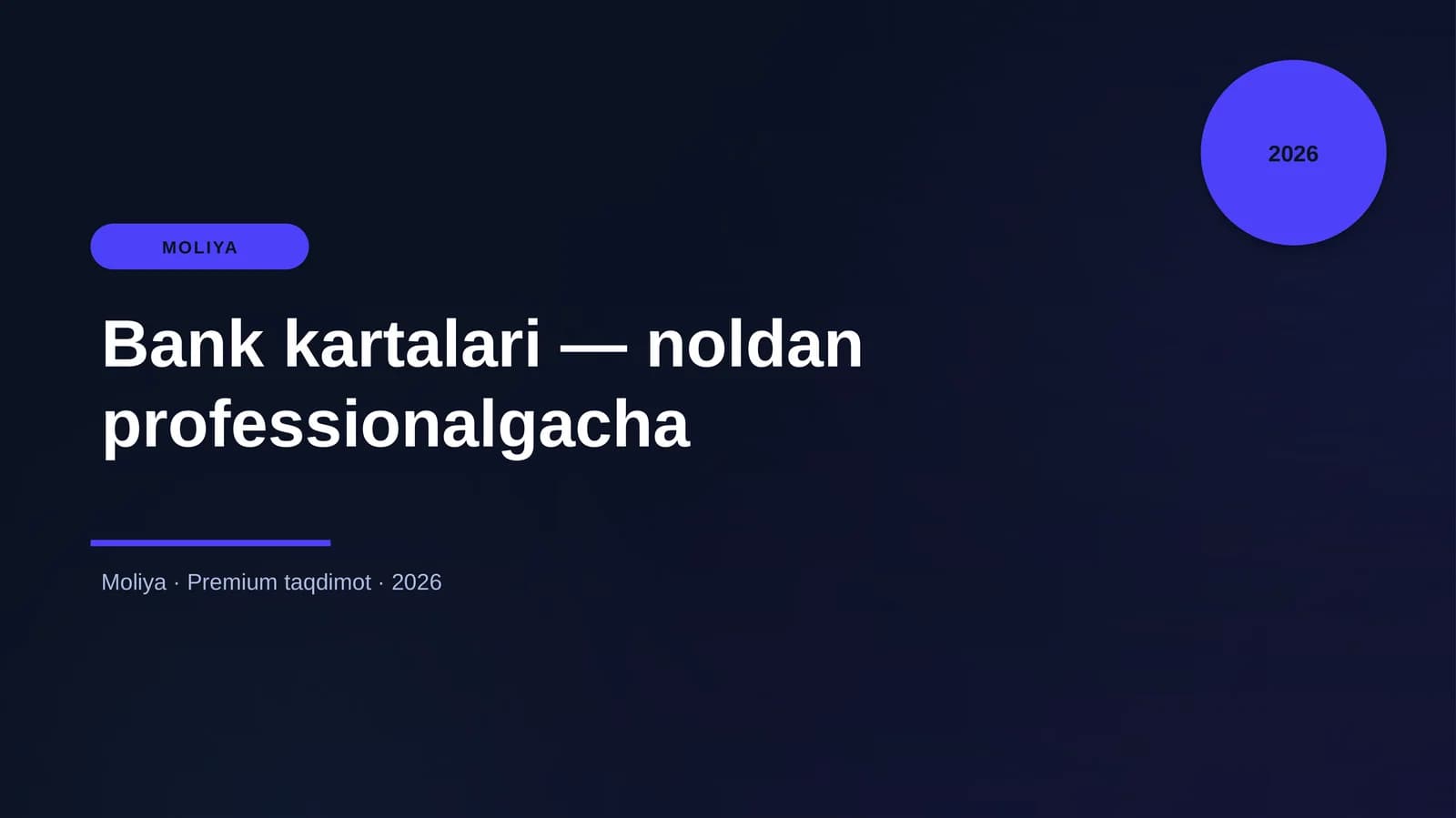 Bank kartalari — noldan professionalgacha