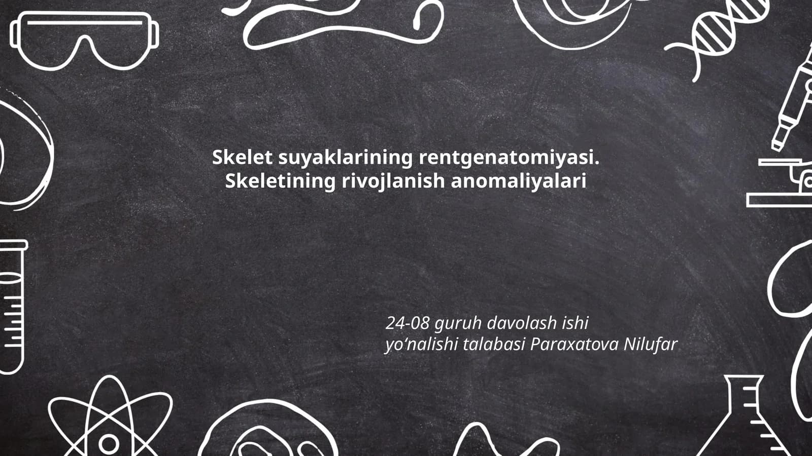 Skelet suyaklarining rentgenatomiyasi. Skeletining rivojlanish anomaliyalari