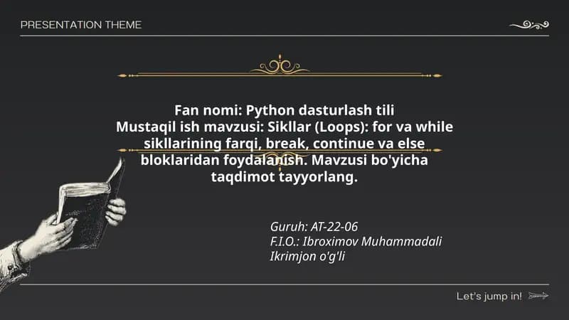 Python dasturlash tili