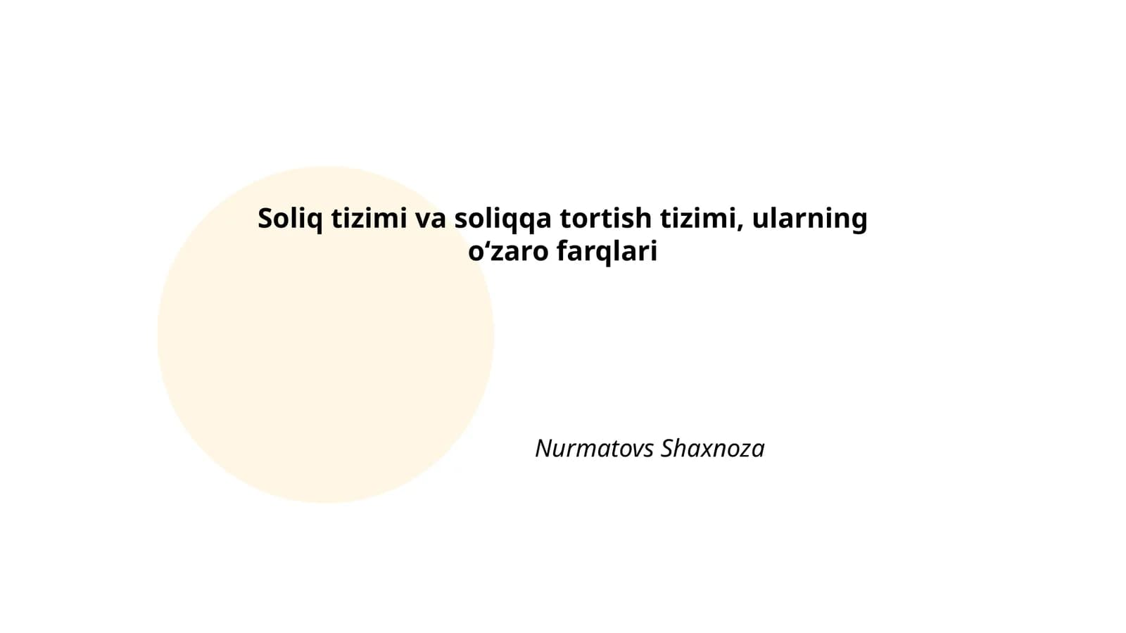 Soliq tizimi va soliqqa tortish tizimi, ularning oʻzaro farqlari