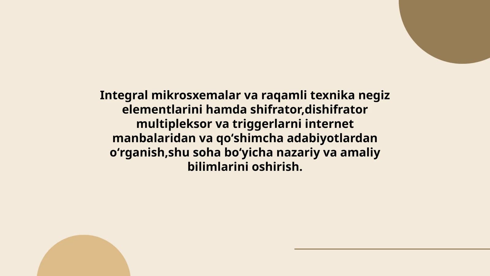 Integral mikrosxemalar va raqamli texnika