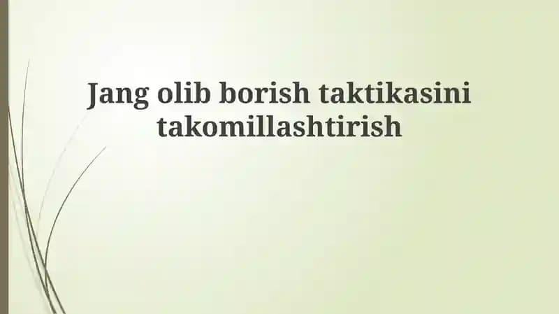 Pozitsion kurash va taktika asoslari