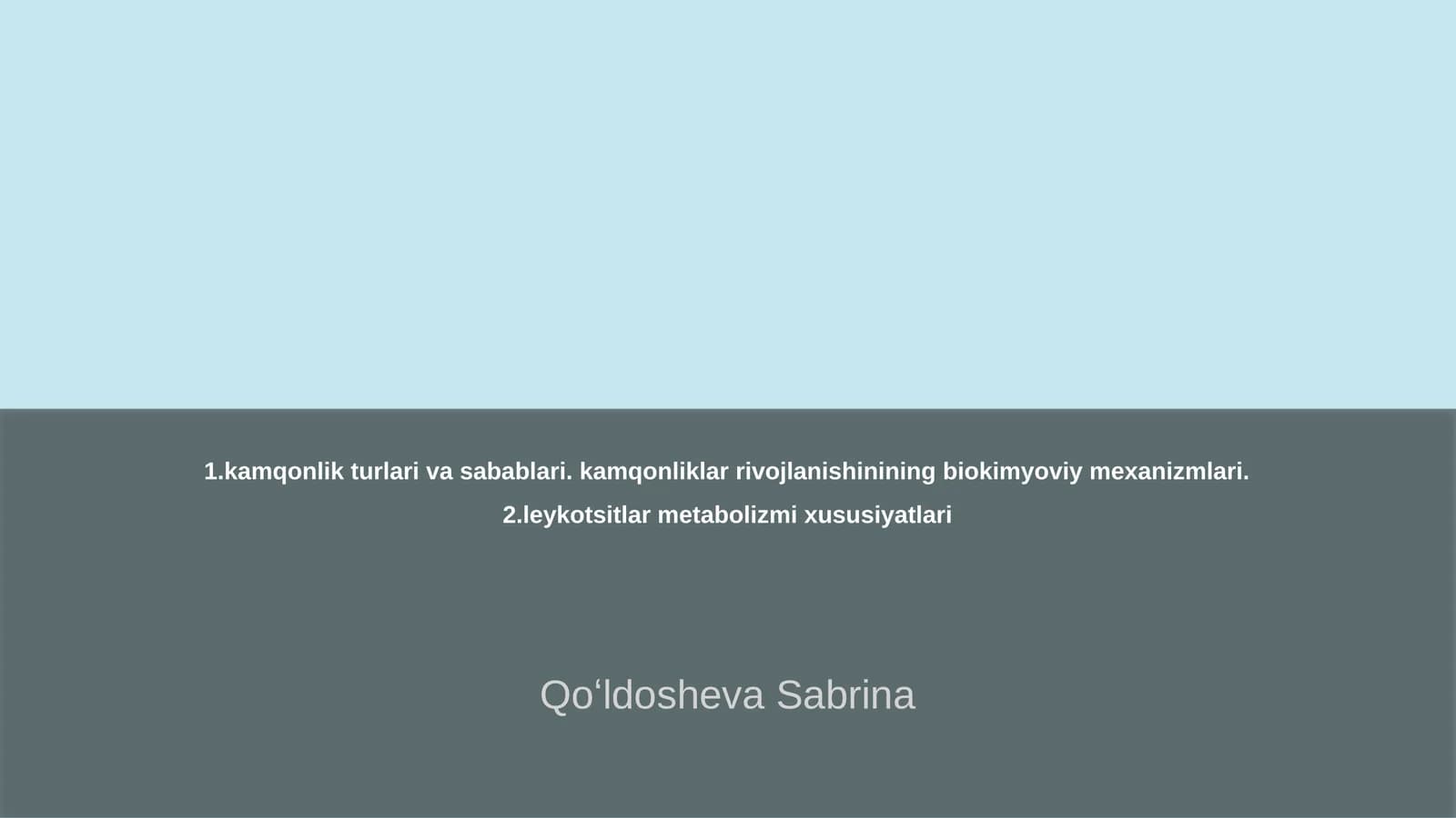 Kamqonlik turlari va sabablari