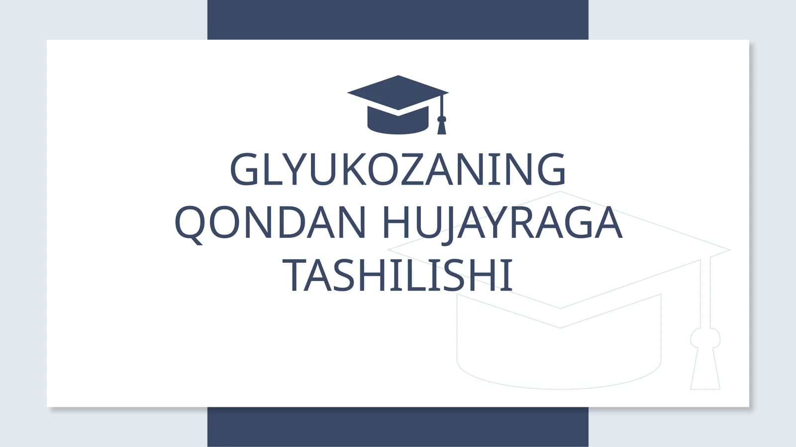 Glyukozaning qondan hujayraga tashilishi